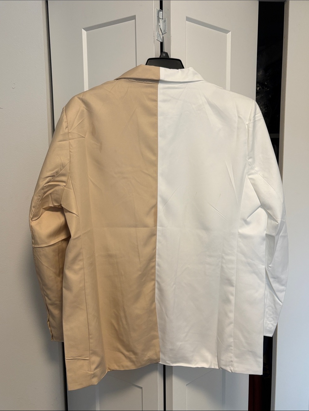 NWT [Haptics] Two-Tone Beige/White Button Lined Blazer Jacket Women’s 1X 2X 3X - Picture 10 of 12